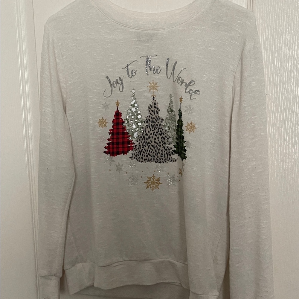 Joy to the World Holiday Sweater - Cream